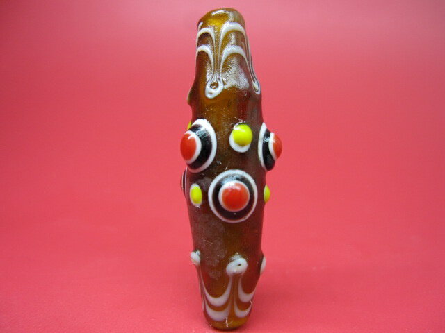 【チベットアンティークガラス天珠】多眼天珠