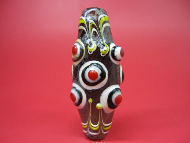 【チベットアンティークガラス天珠】多眼天珠