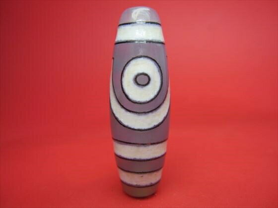 【チベット銀線天珠】二眼天珠ハンドメイド【一点物】