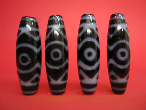 【チベット高級至純天珠】金剛蓮花三眼天珠36-38×12mm