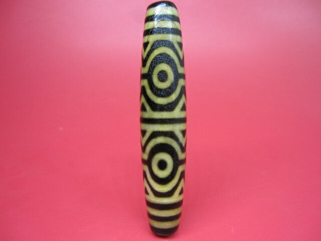 【チベット高級至純天珠】虎牙六眼天珠油潤加工