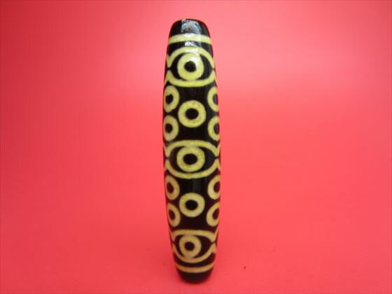 【チベット天珠】虎牙二十七眼天珠油潤加工【馬蹄痕】【一点物】