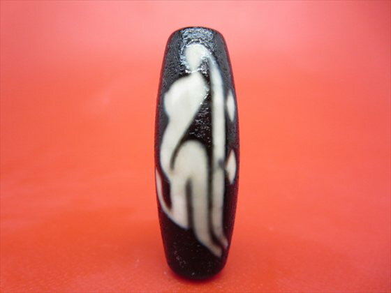 【チベット天珠】如意千手観音天珠如意阿弥陀如来天珠 (キリーク)約39×14mm【一点物】