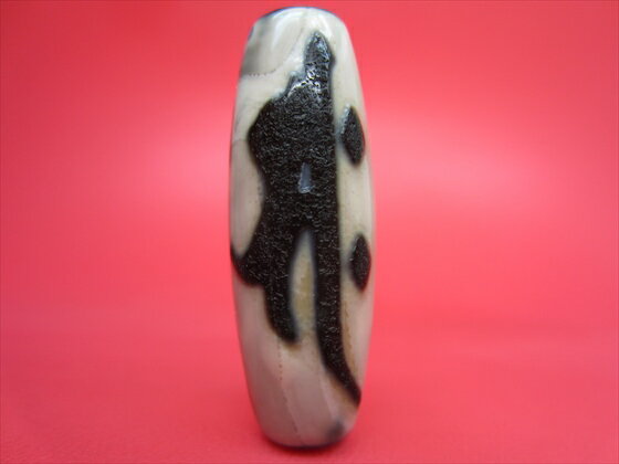 ※キズあり※【チベット天珠】如意勢至菩薩天珠(マン)【龍鱗加工・天然模様入り】【一点物】