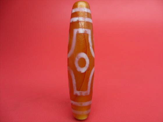 【チベット紅玉髄天珠】六眼天珠カーネリアン【馬蹄痕】【一点物】