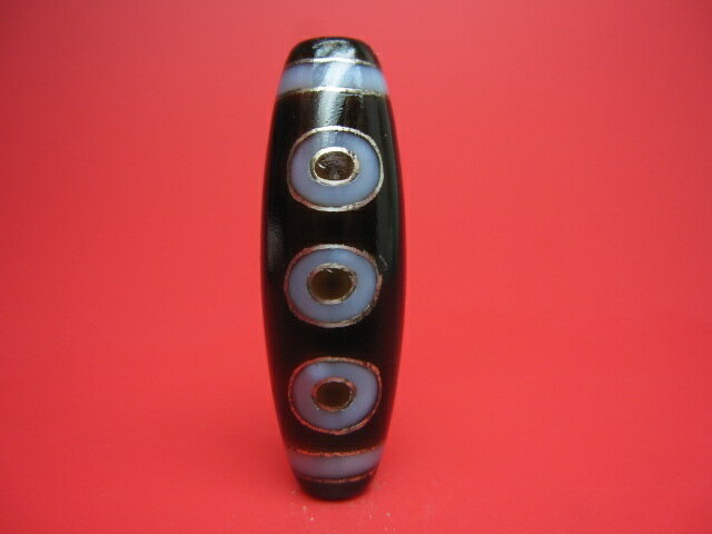 【チベット銀線天珠】五眼天珠ハンドメイド