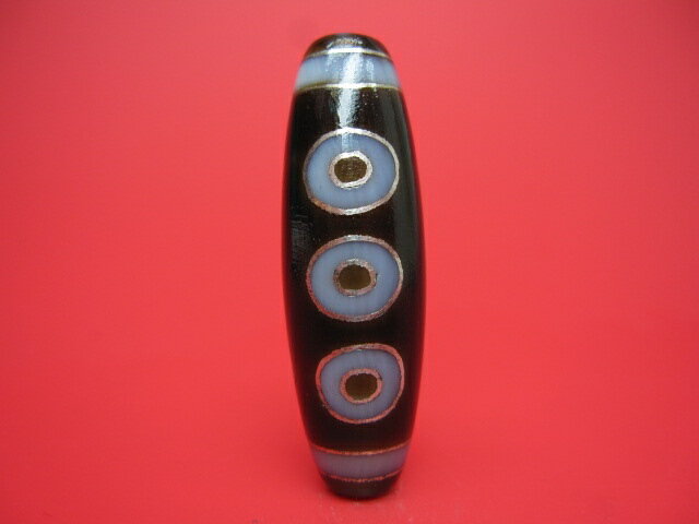 【チベット銀線天珠】五眼天珠ハンドメイド