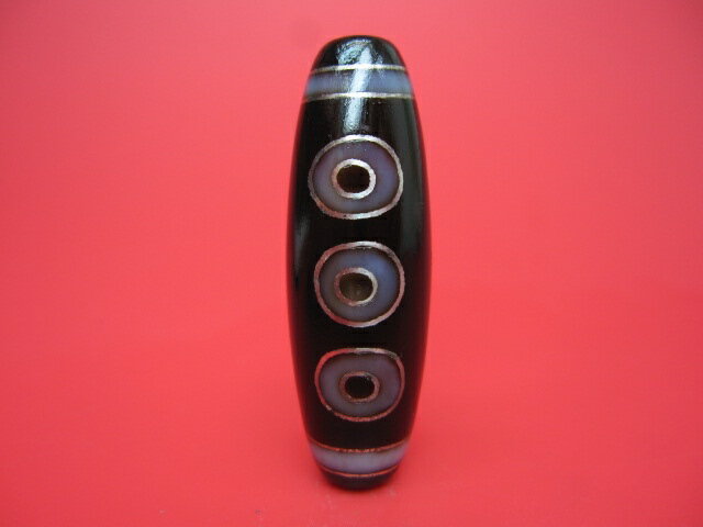 【チベット銀線天珠】五眼天珠ハンドメイド