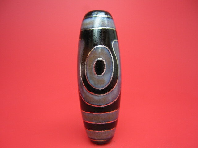 【チベット銀線天珠】二眼天珠ハンドメイド