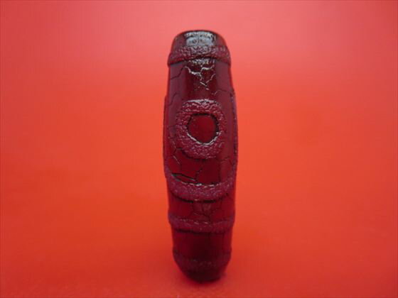 【チベット火供天珠】二眼天珠約38×12mm【一点物】