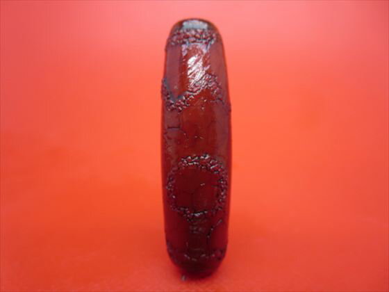 【チベット火供天珠】息増懐珠約39×11.6mm【一点物】