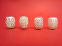 【チベット天珠】龍眼天珠・白17.5×13mm
