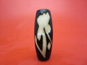 【チベット天珠】如意虚空蔵菩薩天珠(タラーク)約38×14mm【龍鱗加工】【一点物】