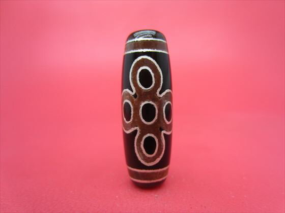 【チベット銀線天珠】閃電五眼天珠ハンドメイド【一点物】