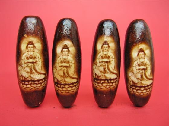 ※訳あり※【チベット天珠】雙観音天珠36×12mm