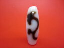 【チベット高級天珠】如意天珠・白約36×13mm【水晶入り】【一点物】