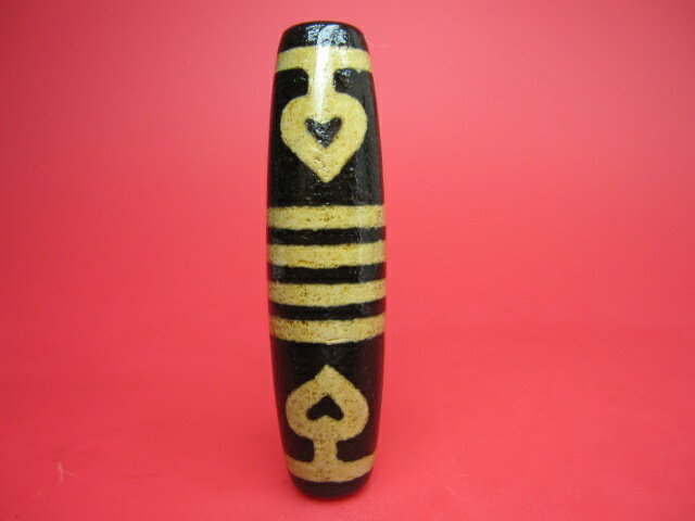 【チベット天珠】菩提線珠天珠油潤加工【馬蹄痕】【一点物】