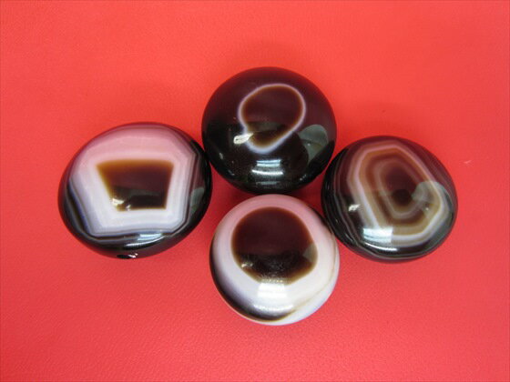 【チベット高級天珠】羊眼板珠・天眼珠【4粒SET】【一点物】