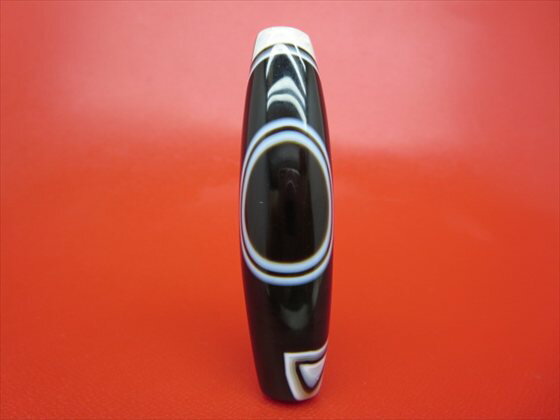 【チベット高級天珠】羊眼板珠・天眼珠約66×18mm【水晶入り】【一点物】