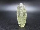 【リビアングラス天珠】手彫り龍神天珠3.4g約26×11mm【鑑別済み】【一点物】