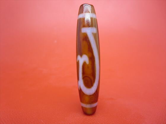 【チベット天珠】緑度母天珠約59×13mm【天然模様入り】【一点物】