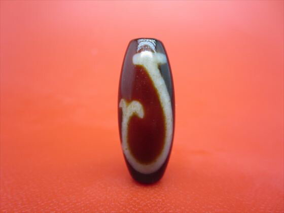 【チベット天珠】緑度母天珠約30×12mm【水晶入り】【一点物】