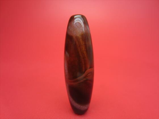 【チベット高級紅龍紋天珠】白蛇天珠【天然模様入り】【一点物】