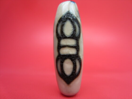 【チベット天珠】金剛杵胎蔵界大日如来天珠(アーンク)【龍鱗加工】【一点物】