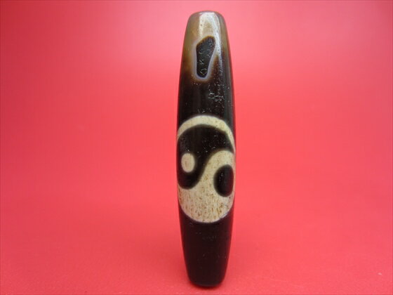 【チベット風化天珠】太極天珠【馬蹄痕・天然模様入り】【一点物】