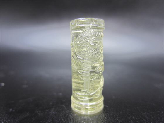 【リビアングラス天珠】手彫り龍神天珠5g約28×10.6mm【鑑別済み】【一点物】