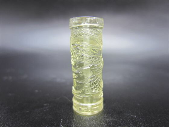 【リビアングラス天珠】手彫り龍神天珠5g約29×10.5mm【鑑別済み】【一点物】