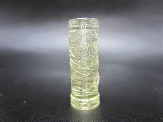 【リビアングラス天珠】手彫り龍神天珠5.9g約31×10.8mm【鑑別済み】【一点物】