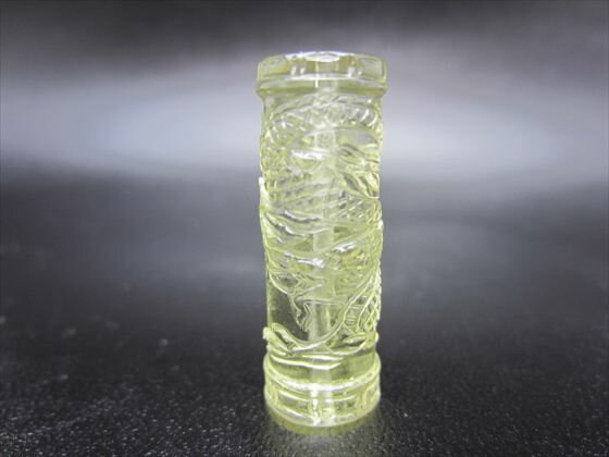 【リビアングラス天珠】手彫り龍神天珠6g約31.6×11mm【鑑別済み】【一点物】
