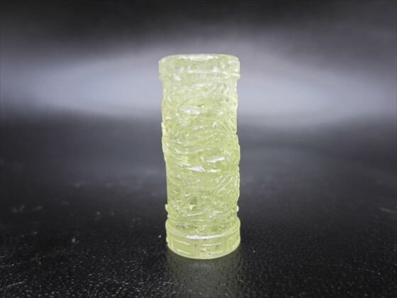 【リビアングラス天珠】手彫り龍神天珠5.5g約27.5×11.2mm【鑑別済み】【一点物】