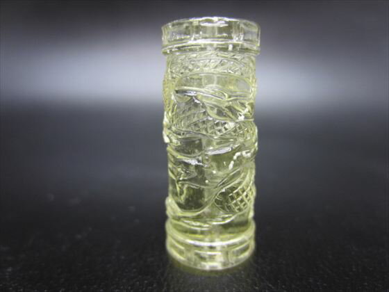 【リビアングラス天珠】手彫り龍神天珠6.2g約28.5×11.3mm【鑑別済み】【一点物】