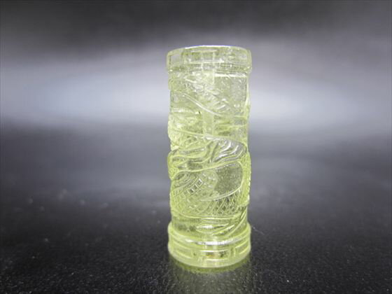 【リビアングラス天珠】手彫り龍神天珠6.2g約28.5×11.4mm【鑑別済み】【一点物】