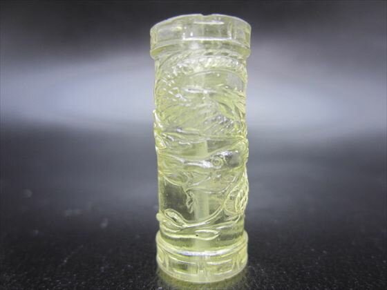 【リビアングラス天珠】手彫り龍神天珠6.5g約28×12mm【鑑別済み】【一点物】