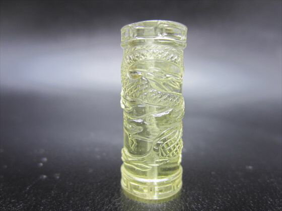 【リビアングラス天珠】手彫り龍神天珠6.7g約30.5×12mm【鑑別済み】【一点物】