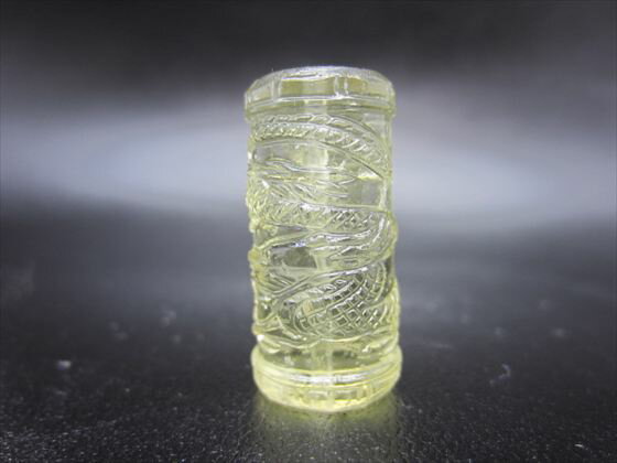 【リビアングラス天珠】手彫り龍神天珠7.4g約27×13.4mm【鑑別済み】【一点物】