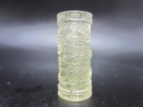 【リビアングラス天珠】手彫り龍神天珠7g約29×12.7mm【鑑別済み】【一点物】