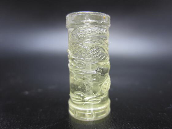 【リビアングラス天珠】手彫り龍神天珠6.7g約28×12.5mm【鑑別済み】【一点物】