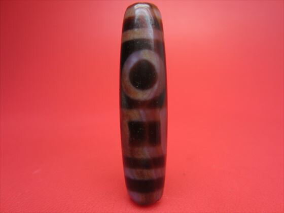 【雙天地紅朱砂天珠】【馬蹄痕】【一点物】