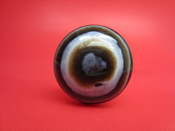 【チベット高級天珠】羊眼板珠・天眼珠【水晶入り】【一点物】