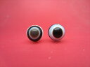 【チベット高級天珠】羊眼板珠・天眼珠約13.6〜13.8mm【水晶入り】【2粒SET】【一点物】