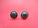 【チベット高級天珠】羊眼板珠・天眼珠約13.6〜13.8mm【水晶入り】【2粒SET】【一点物】