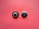 【チベット高級天珠】羊眼板珠・天眼珠約13.6〜13.8mm【水晶入り】【2粒SET】【一点物】