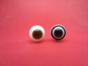 【チベット高級天珠】羊眼板珠・天眼珠約13.6〜13.8mm【水晶入り】【2粒SET】【一点物】