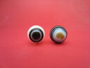 【チベット高級天珠】羊眼板珠・天眼珠約13.6〜13.8mm【水晶入り】【2粒SET】【一点物】