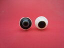 【チベット高級天珠】羊眼板珠・天眼珠約13.6〜13.8mm【水晶入り】【2粒SET】【一点物】
