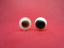 【チベット高級天珠】羊眼板珠・天眼珠約13.6〜13.8mm【水晶入り】【2粒SET】【一点物】